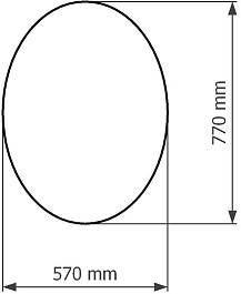 Corozo Зеркало Овал 57x77 – фотография-3