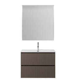 BelBagno Тумба с раковиной Uno mini 80 подвесная Бежевый матовый с раковиной BB-8099-3-80 – фотография-10