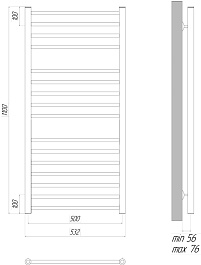Lemark Полотенцесушитель водяной Ursus П16 500x1100 хром – фотография-4