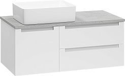 Brevita Тумба под раковину Cargo 100 подвесная белая матовая – фотография-1