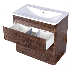 Style Line Тумба с раковиной напольная Атлантика 60, Люкс старое дерево, PLUS – фотография-5