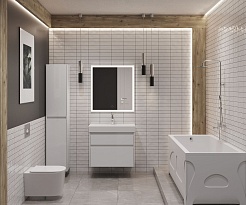 Aquanet Тумба с раковиной Nova Lite 2.0 75 подвесная белая – фотография-11