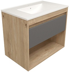 Teymi Фасад для тумбы Vitra 75 Волна графит – фотография-3