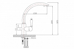 Zorg Смеситель для кухни "Clean Water ZR 314 YF-33" чёрный металлик – фотография-2