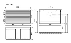 Sancos Тумба с раковиной Folk 90 ergraut soft раковина Element 91 CN7002MB – фотография-3