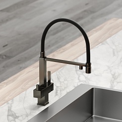 Sancos Смеситель для кухни Moro SC4006GG вороненая сталь – фотография-4