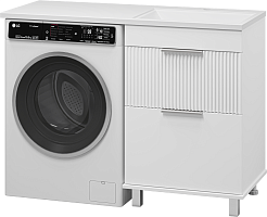 Brevita Тумба под раковину Enfida 60 под стиральную машину белая – фотография-6