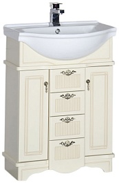 Aquanet Тумба под раковину Луис 65 бежевая – фотография-1