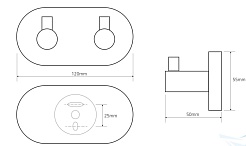 Bemeta Планка с двумя крючками Omega 104405202 – фотография-2