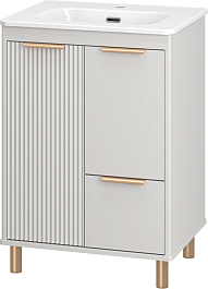 Brevita Тумба с раковиной Risacca Crema 60 серая – фотография-4