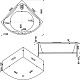 Bas Акриловая ванна Ирис 150x150 с гидромассажем – фотография-8