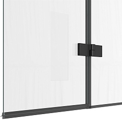 Teymi Шторка на ванну Anni 80x140 профиль черный матовый стекло прозрачное – фотография-3