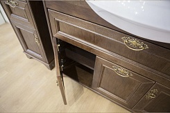 Акватон Мебель для ванной "Идель 105" дуб шоколадный, рак. Лаура – фотография-4