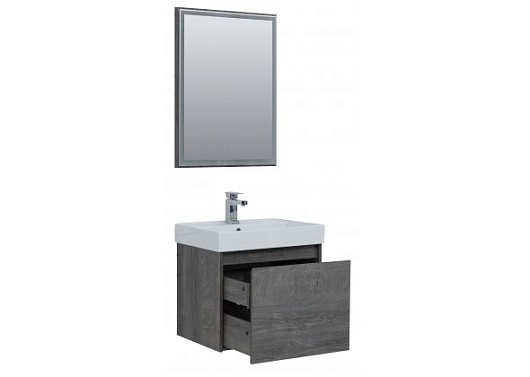 Aquanet Мебель для ванной Nova Lite 60 дуб рошелье – фотография-2