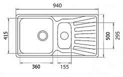 Granfest Мойка кухонная Standart GF-S940KL Бежевый – фотография-3