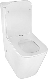 Azario Унитаз-компакт Quadro AZ-2175 безободковый с бачком с сиденьем микролифт белый – фотография-7