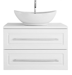 Водолей Тумба с раковиной Либретто 80 белая – фотография-1