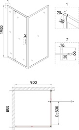 Niagara Душевой уголок Nova NG-83-8АВ-А90В – фотография-3