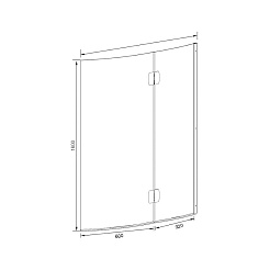 Aquanet Шторка на ванну AQ3-R матовое стекло – фотография-2