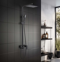 Aquatek Душевая система Либра AQ2640MB матовая черная – фотография-4