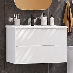 Акватон Мебель для ванной Сохо 60 R подвесная белая – фотография-3