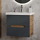Onika Мебель для ванной Айленд 60 подвесная графит/дуб крафт – картинка-33