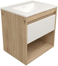 Teymi Фасад для тумбы Vitra 60 Волна белый – фотография-3