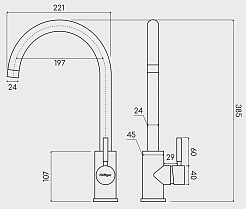 Hoffger Смеситель для кухни 385 Black – фотография-2