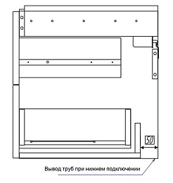 Акватон Мебель для ванной "Америна 60 Н" R коричневая – фотография-6