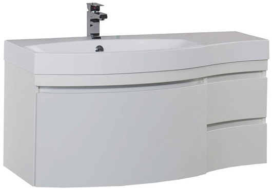 Aquanet Тумба под раковину Опера 1-115 L белая – фото, картинка, фотография-1