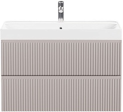 Aquanet Мебель для ванной Джейн 2.0 100 Flash подвесная мокко матовый – фотография-3