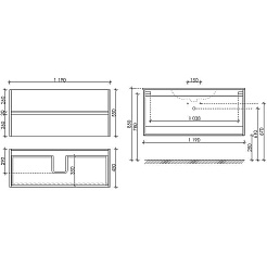 Sancos Тумба с раковиной Urban 120 дуб чарльстон раковина Element 121 CN7006MB – фотография-4