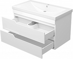 Misty Мебель для ванной Софт 90 подвесная белая – фотография-6