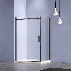 Vincea Душевой уголок Como-N 140x80 VSR-4CN8014CLB профиль черный стекло прозрачное – фотография-2