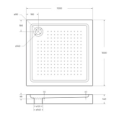 BelBagno Душевой поддон Tray 100/100 TRAY-BB-A-100-15-W – фотография-5