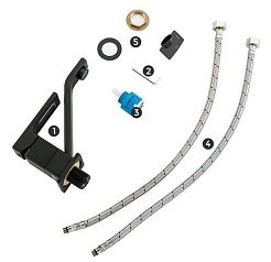 Frap Смеситель для кухни G17-6 G4517-6 черный – фотография-4