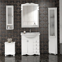 Opadiris Зеркало для ванной Клио 70 белый матовый – фотография-5