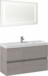 Водолей Мебель для ванной Best 100 подвесная белый камень – фотография-1