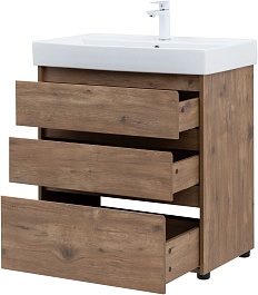 Aquanet Тумба с раковиной Nova Lite 75 дуб рустикальный – фотография-8