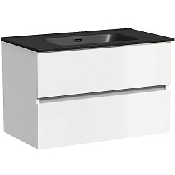 Sancos Тумба с раковиной Urban 80 белый глянец раковина Element 81 CN7005MB – фотография-1