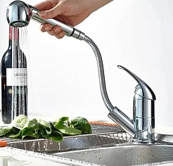 Frap Смеситель для кухни H02 F6002-B хром – фотография-2