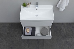 Aquanet Мебель для ванной Вега 80 подвесная белая глянцевая – фотография-7
