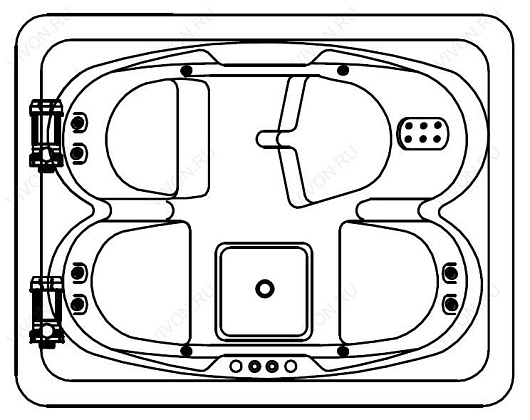 Kolpa San  Комплект гидромассажа Kolpa San Manon Elite Plus (массаж: боковой, спины) – фотография-2