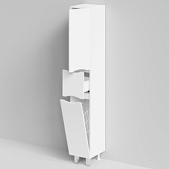 Водолей Шкаф пенал Лайт 30 R с б/к белый – фотография-3