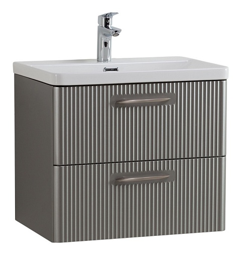 BelBagno Тумба с раковиной Due 50 подвесная Сатин ручки Сатиновый никель – фото-1