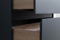 Aquanet Тумба с раковиной Бруклин 60 подвесная черная матовая – фотография-16