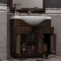 Opadiris Мебель для ванной Тибет 85 с декоративной решеткой, нагал – фотография-11