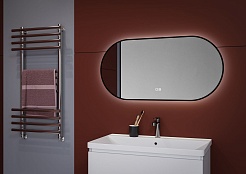 Aquanet Зеркало Контур 50x100 Led TX с подсветкой и антизапотеванием черное – фотография-7