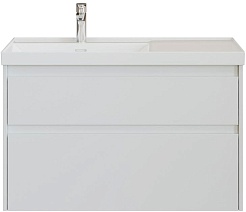 Aquanet Тумба под раковину Nova Lite 2.0 100 L подвесная белая – фотография-3