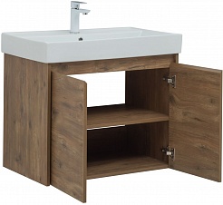 Aquanet Мебель для ванной Nova Lite 75 2 дверцы подвесная дуб рустикальный – фотография-7